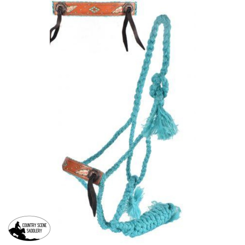 Showman Woven teal nylon mule tape.