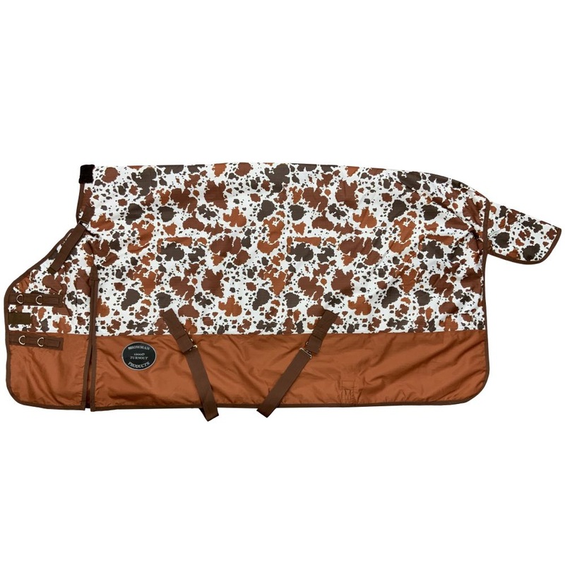 1200D Cow Print Waterproof and Breathable Perfect Fit Turnout Blanket – PONY/YEARLING 48″- 54″-FREE SHIPPING