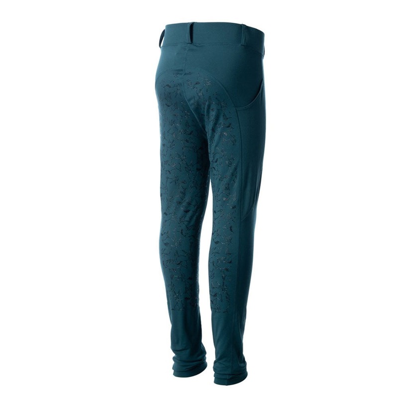 363YVCB-DSGR  Horze Dea Kids Winter Thermo Full Seat Tights – Dark Sea Green