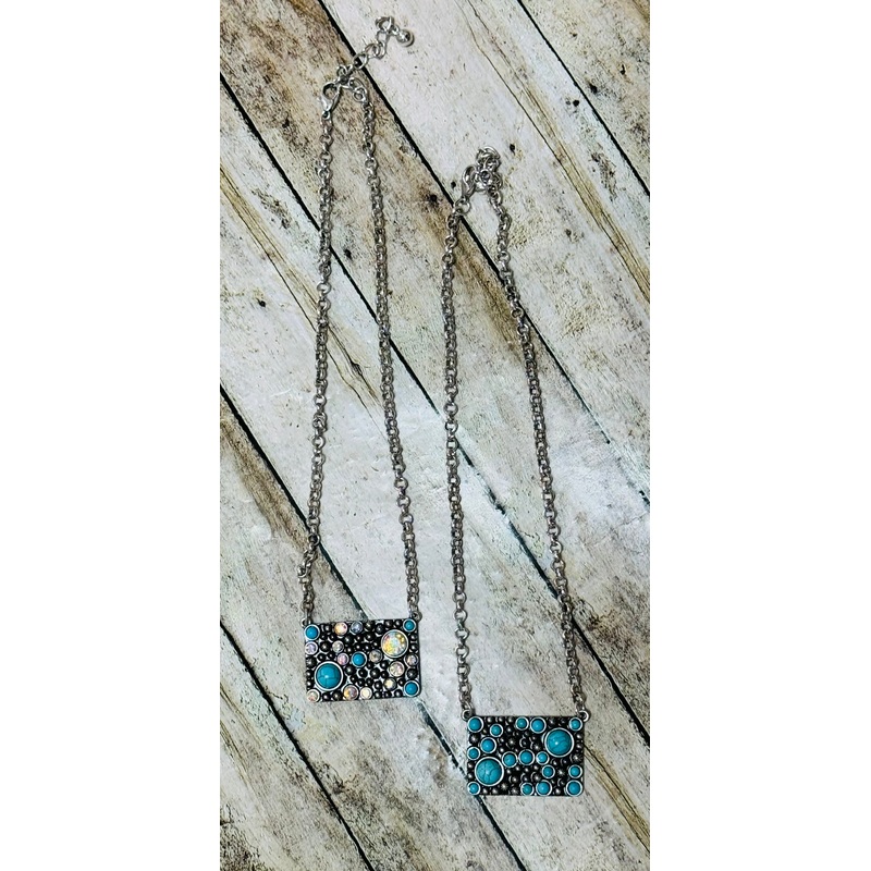 Rectangle Stone Necklace