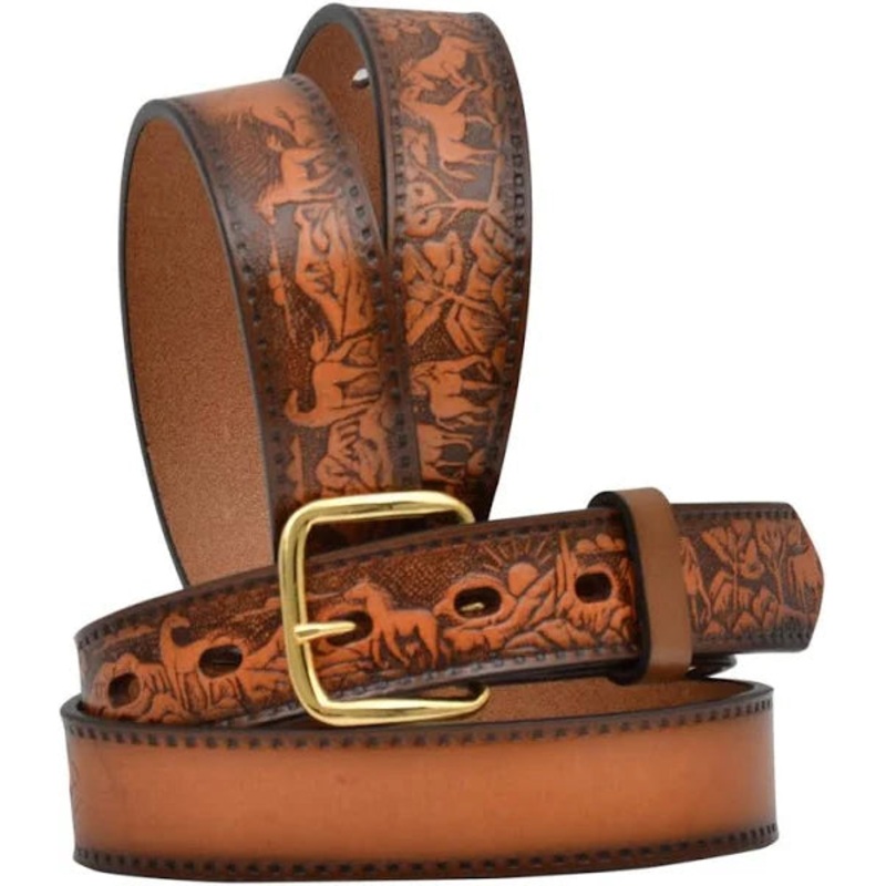 Youth Playing Horse Leather Belt