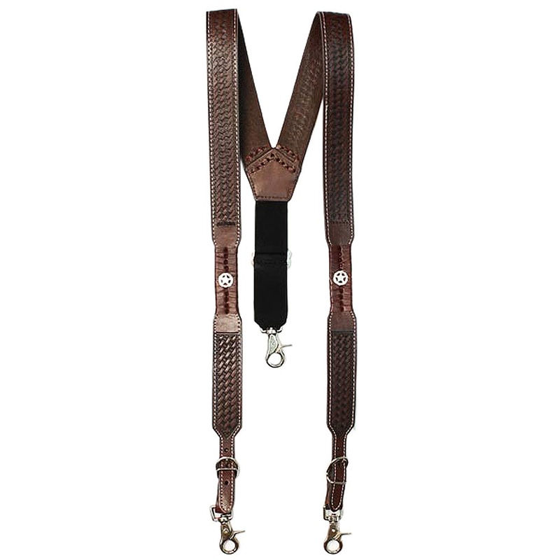 Xx Large Nocona Belt Mens Star Basket Leather Suspender Brown