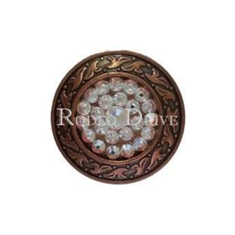 AB Copper 1.5″ Disc European Crystal Concho