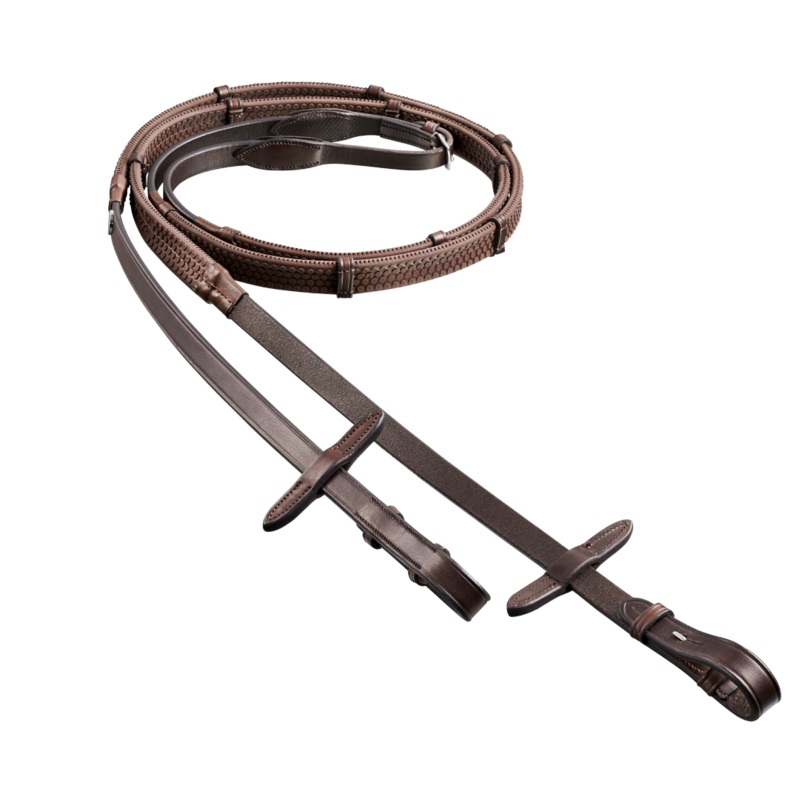 Finesse Flat Rubber Reins With Stops