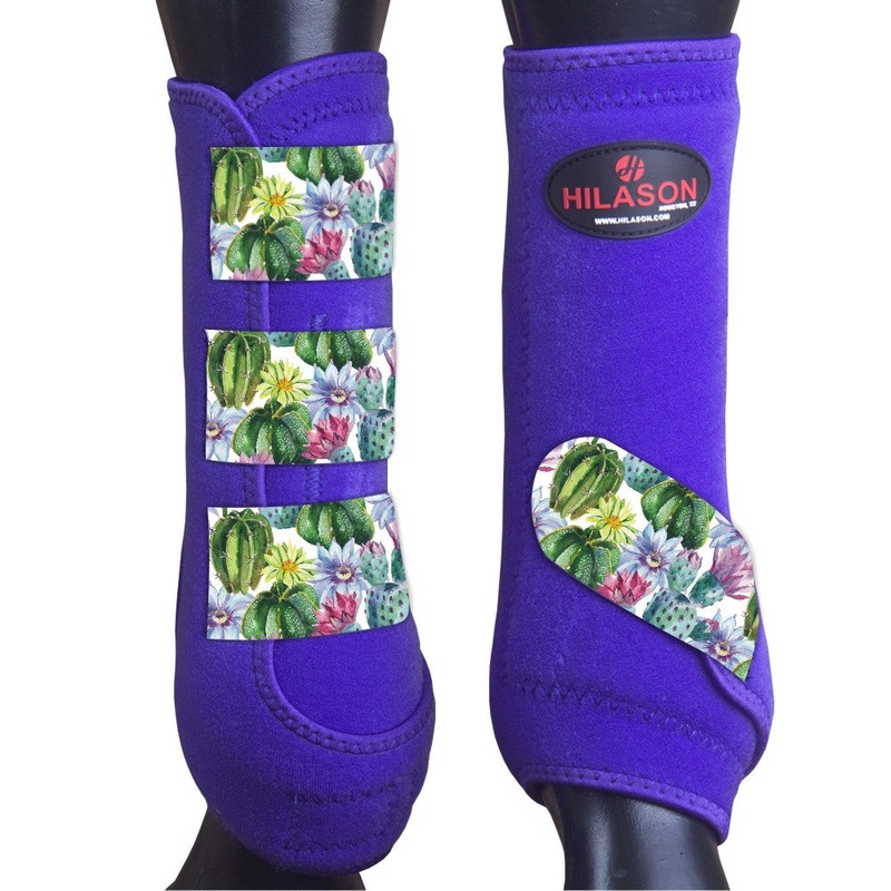 M – Hilason Horse Medicine Sports Boots Rear Hind Leg Purple