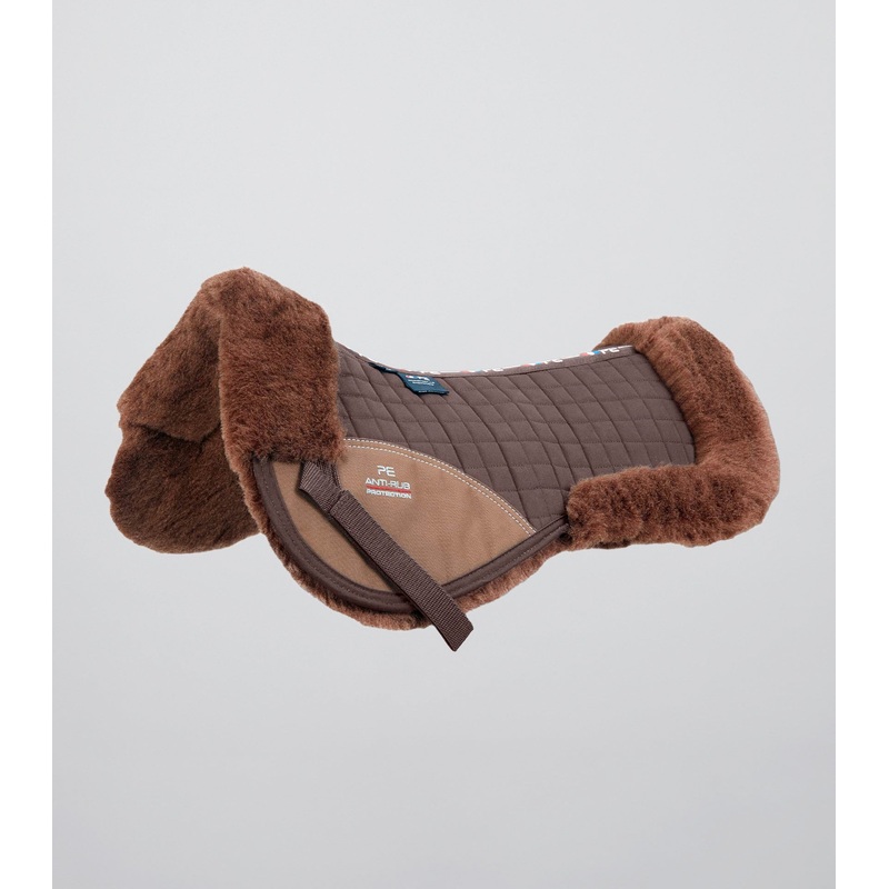 Merino Wool Saddle Pad – Half Pad Brown/Brown Wool
